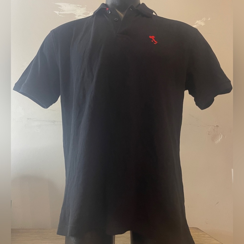 Men’s Hardcore Italians Polo S/S Shirt, Italian Flag Collar Size 2XL